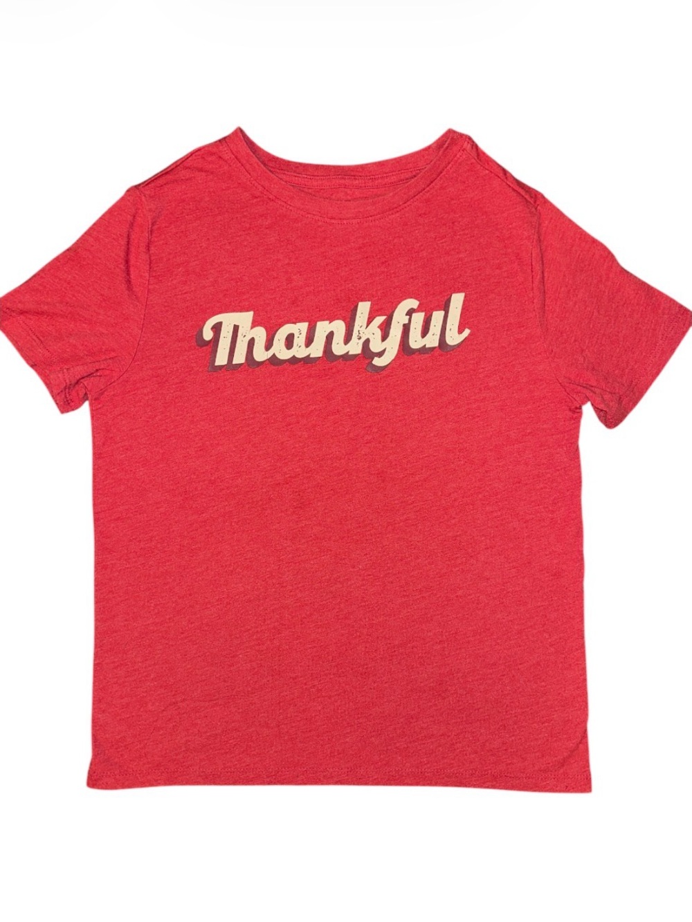 Kids 'Thankful' Graphic Tee - Red